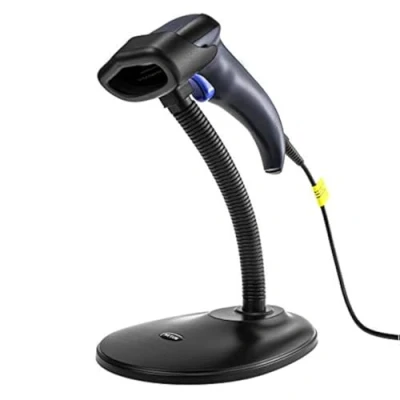 Image de NETUM Scanner de Code Barres Filaire 2D QR avec Stand Lecteur Automatique omnidirectionnel (QR, PDF417, Data Matrix) câble USB NT W9S