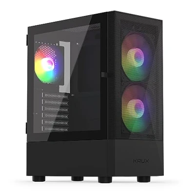 Image de KRUX Vako ARGB, 2 x 140 mm ARGB et 1 Ventilateur 120 Inclus, boîtier PC ATX KRX0132