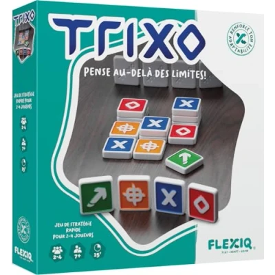 Image de FlexiQ Asmodee Trixo Jeux de société stratégie et réflexion voyage poche familial à partir 7 ans 2 4 joueurs Version française