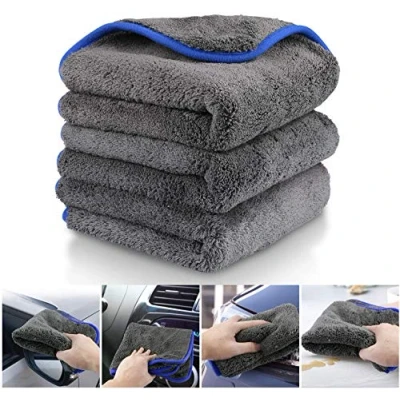 Image de Lot de 3 Chiffons en Microfibre professionnels 1200 GSM Ultra Absorbants et Ménageant la Peinture Grâce à une Douce Chiffon Polissage Idéal pour le Nettoyage Voiture Moto