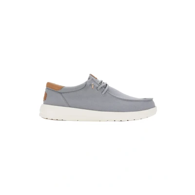 Image de HEYDUDE Paul Canvas Chaussures pour Hommes Baskets avec Semelles Confortables Style Mocassin, Monument Grey, 44