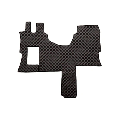 Image de F CORE Tapis de entierement Le Sol Camion compatibilité pour Mercedes ACTROS MP 4 01.11 01.19 Solo Star Noir/Rouge