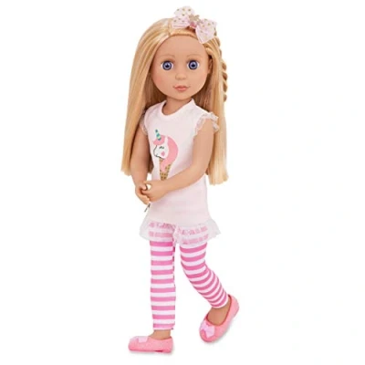 Image de Glitter Girls 14 inch Fashion Doll Blonde Hair &amp; Purple Eyes Poseable Arms Legs Unicorn Ice Cream Outfit 3 Years + Lacy