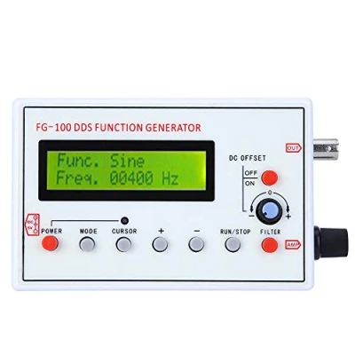 Image de générateur de fonction, 1HZ 500KHZ FG 100 DDS Signal fonctionnel compteur fréquence Module source oscilloscope