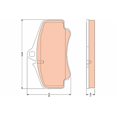 Image de TRW GDB1777 Jeu de plaquettes frein préparé pour indicateur d&#039;usure PORSCHE: 911 Coupe