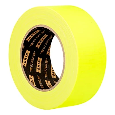 Image de GRIP Eventbasics GT PRO Tape Ruban en tissu Jaune fluo 50 mm x 25 m
