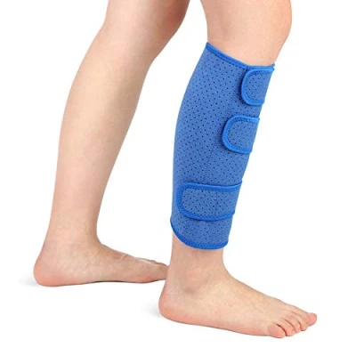 Image de Support de mollet réglable Attelle tibia en néoprène respirant pour soulager mollets serrés, douleurs musculaires, déchirés, gonflements, entorses et la récupération des