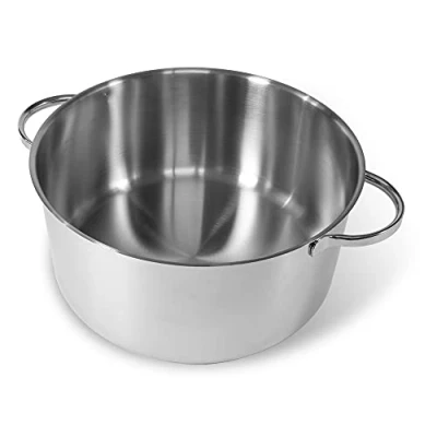Image de Moneta Allegro Inox Sauce Pan, Casserole avec 2 Poignées, Acier Inoxydable Résistant, Convient à Toutes les Plaques de Cuisson, Lavable au Lave Vaisselle, 24 cm