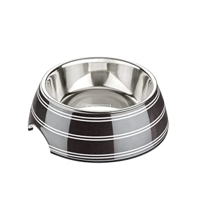 Image de HUNTER Silda Bol en mélamine avec gamelle Acier Inoxydable Anthracite/Blanc 700 ML