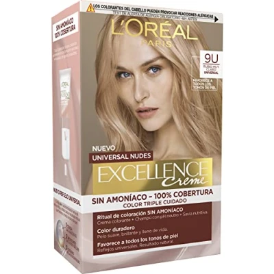Image de Teinture permanente L&#039;Oreal Make Up Excellence Nº 9U Blond Très Clair TU transparent