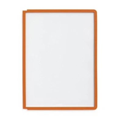 Image de Durable 560609 Sherpa Vario Panel Plaque Pochette Polypropylène pour Document A4 avec Cadre Profilé Orange Lot de 5