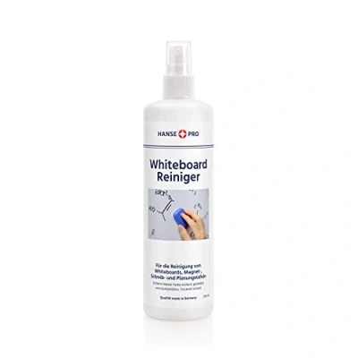 Image de HANSE PRO Nettoyant pour tableau blanc, 1 x 250 ml I Cleaner Effaceur Accessoires noir Flipchart Spray Nettoyage et entretien Dans flacon à pompe pratique