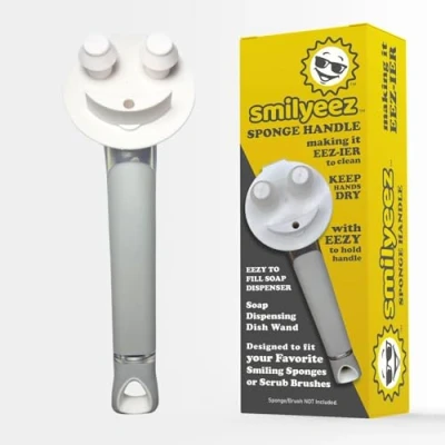 Image de Smilyeez Daddy Poignée de Distribution Savon pour éponge Scrub Blanc Deuxième génération