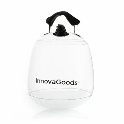 Image de InnovaGoods Kettlebell Gonflable à Eau 10L, Entraînement Full Body, Exercices de Force et d’Équilibre, Guide d’Exercice Inclus, Transparent, PVC