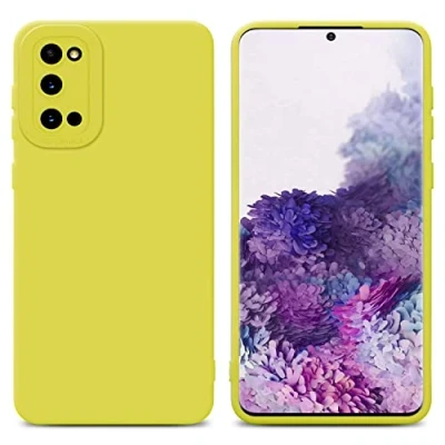 Image de cadorabo Housse Compatible avec Samsung Galaxy S20 en Fluid Jaune Étui de Protection Silicone TPU Flexible