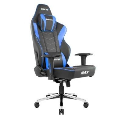 Image de AKRacing Masters Series Max Fauteuil de Gaming, Simili Cuir, Noir, Bleu, Taille Unique