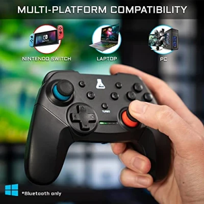 Image de THE G LAB K Pad THORIUM Switch Manette Gaming Bluetooth sans Fil avec Vibrations Intégrées, GamePad Contrôleur de Jeu connecté pour Nintendo NOUVEAU 2022 (Noir)