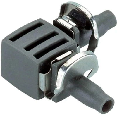 Image de Gardena Système Micro Drip L piece 4,6 mm (3/16 Pouce): Connecteur de tuyau pour la direction Changements du tube distribution (N 1348, 1350), 10 pcs. (8381 20)