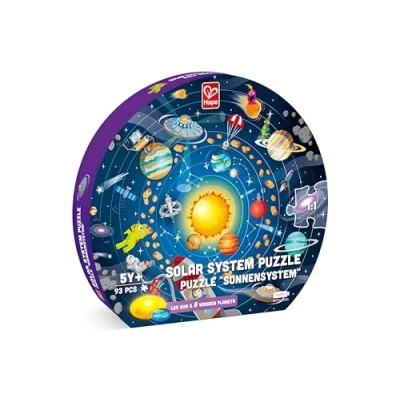 Image de Hape Puzzle Système Solaire pour Enfants 5 ans et Plus 102 Pièces Colorées Découverte de l&#039;Univers des Planètes Enfant Bois la Mémoire, l&#039;Organisation, Planification