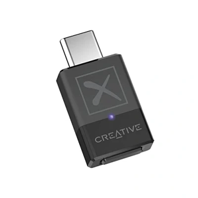 Image de Creative BT W5 Transmetteur Audio Intelligent Bluetooth 5.3 avec aptX Adaptive, Haute résolution 24 bits/96 kHz, Fonction de Changement d&#039;appareil, Fonctionne PC/Mac/Consoles Jeux