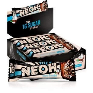 Image de NEOH Barre Low Carb Keto Noix de Coco Chocolat Zéro Sucre Ajouté, Collation Gourmande à la Coco, 117 kcal, 1.2g Protéines par Barre, 30g, Pack 12
