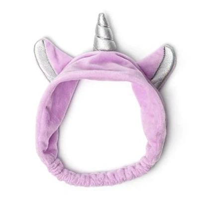 Image de Legami bandeau pour cheveux Me Time, 24,5 x 11 cm, en polyester, Thème licorne, ramassage les maquillage, faire un traitement du visage, souple