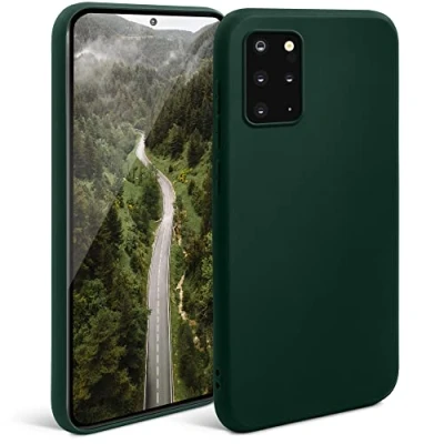 Image de Moozy Minimalist Series Coque en silicone pour Samsung S20 Plus, vert nuit Finition mate fine et souple TPU Neuf