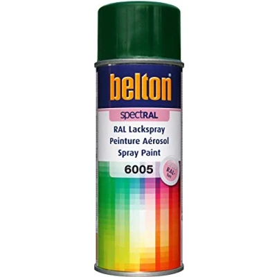 Image de belton Peinture SpectRAL Bombe Aérosol Spray de Toutes Surfaces RAL 6005 Vert Mousse Brillant 400 ml Ref. 324100