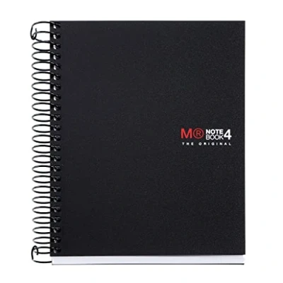 Image de Miquelrius Petite 4 Sujet Spiral ordinateur portable, Noir, Graph/Quad pages (11,4 x 15,2 cm)