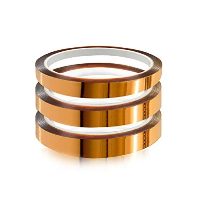 Image de YIXISI 3 pièces Ruban adhésif de film polyimide, Résistant à La Chaleur Ruban, Kapton Bande, pour imprimante 3d, Masquage, Soudure, Carte Circuit Imprimé Isolant (3pcs x 20 mm 33m)