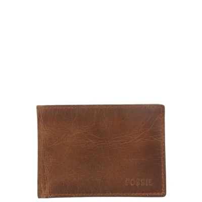 Image de Fossil Portefeuille pour hommes Derrick, 100% cuir marron 11 cm l x 1,5 7,5 H ML3709200