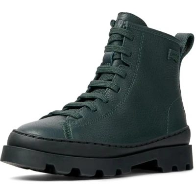 Image de Camper Brutus Bottines à lacets, Femme, Taille: 30, Dunkelgrün Cuir