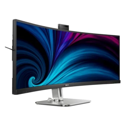 Image de Philips 49B2U5900CH 49 Pouces QHD Curved Monitor, 75Hz, VA, 4ms, HDR400, KVM, Webcam, Réglable en Hauteur, Station d&#039;accueil USB C, Haut parleurs (5120 x 1440, HDMI 2.0 / DP 1.4 C 1)