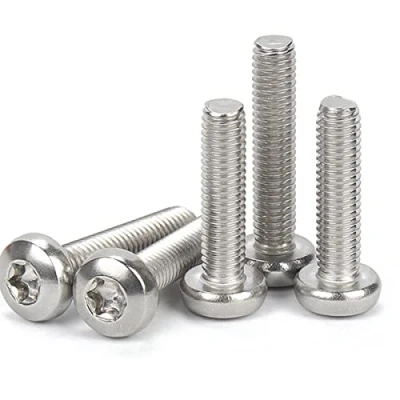 Image de Qrity 25 Vis Torx, Torx à Tête Plate M6 X 35mm de Machine en Acier Inoxydable, Ronde, Filetage Complet Bombée