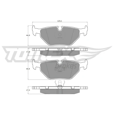 Image de TOMEX brakes TX 10 70 Jeu de plaquettes frein Essieu arrière préparé pour indicateur d&#039;usure BMW: 3 Coupe, Berline, Cabriolet