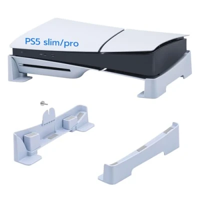 Image de Mcbazel Support Horizontal pour PS5 Slim, Accessoires de Base à Dissipation Thermique Facile Playstation 5 Slim Disc&amp;Digital Edition Console Blanc