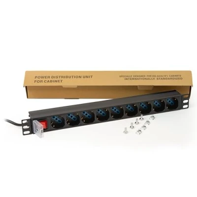 Image de LINK lk10053 multiprise pour Rack 19 9 Prises universelles avec Interrupteur fiche Italienne 16 A