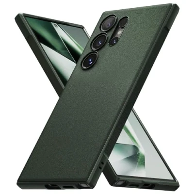 Image de Ringke Coque Compatible avec Samsung Galaxy S24 Ultra [Onyx] Antichoc Protection Antidérapant Robuste Flexible Fine TPU Souple Durable Étui pour Dark Green