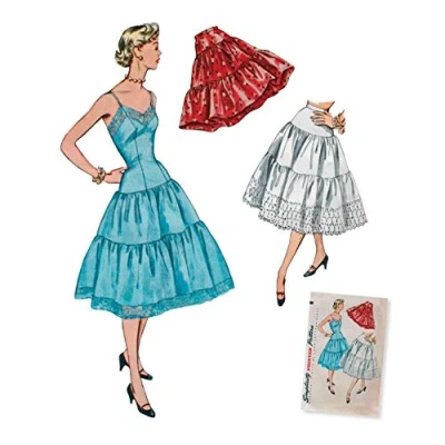 Image de Simplicity 8456Pattern 8456 Jupon et Slip pour Femme en Papier, Blanc, D5 (4 6 8 10 12)