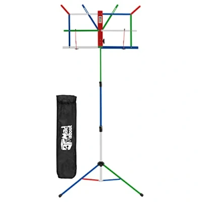 Image de Mad About MA MS06 Stand de musique pliable Support partitions portable et facile à plier avec sac transport Multicolore
