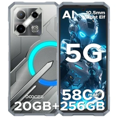 Image de DOOGEE Blade GT Play Telephone Portable Incassable 5G, Smartphone avec Effet de Lumière LED, 6,72 FHD+ 120Hz, Dimensity D7050, 20GB+256GB/TF 2TB, 50MP AI Caméra, 5800mAh/NFC/AI Fonction