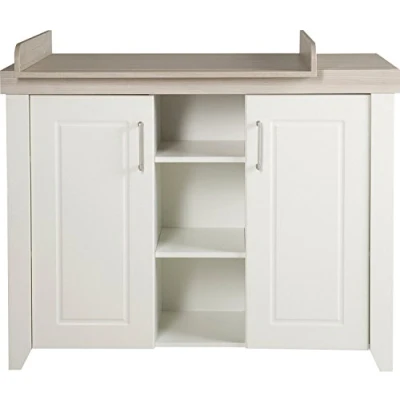 Image de Commode à Langer ROBA Felicia 2 Portes, 3 Niches Blanc Aspect Bois