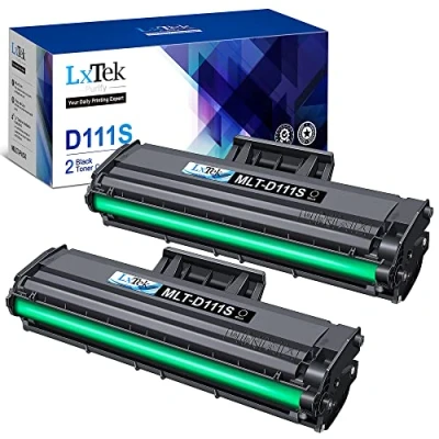 Image de LxTek Purify MLT D111S Compatible Cartouche de Toner Remplacement pour Samsung D111L M2070 M2070W Xpress M2026 M2026W M2020W M2022W M2022 M2020 M2070FW (Noir, 2 Pack)
