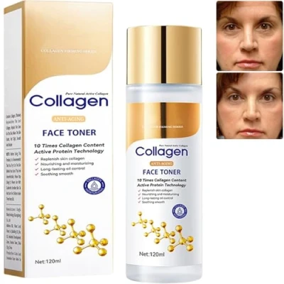 Image de toner pour le visage au collagène de Limetown, hydrolysé, coréen hydratant anti âge, sérum éclaircissant à l&#039;acide hyaluronique (1Pcs)