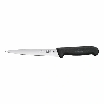 Image de Victorinox Fibrox Couteau à Fileter, 18 Cm, Lame Flexible, Passe au Lave Vaisselle, Noir