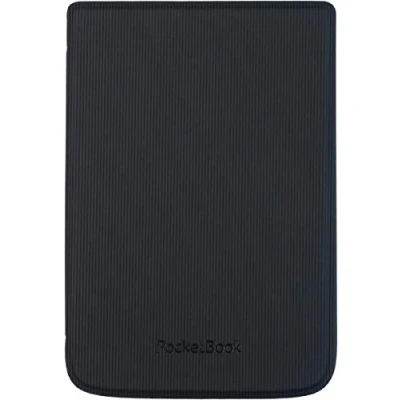 Image de PocketBook Coque de Protection Compatible avec Basic 4, Lux 2, Color, Touch HD 3, 4 et 5 Lignes Droites Noires