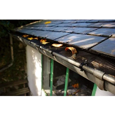 Image de Nortene 140084 6 m x 17 cm Feuille d&#039;évacuation gouttière/Protection avec Clips de Fermeture Noir