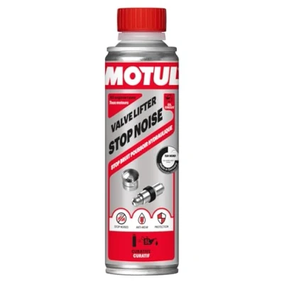 Image de Motul Stop Bruit Poussoir Hydraulique Additif Curatif Pour Moteurs Essence et Diesel Anti Usure Amélioration des Propriétés de l&#039;Huile Moteur Valve Lifter Noise 300 ml