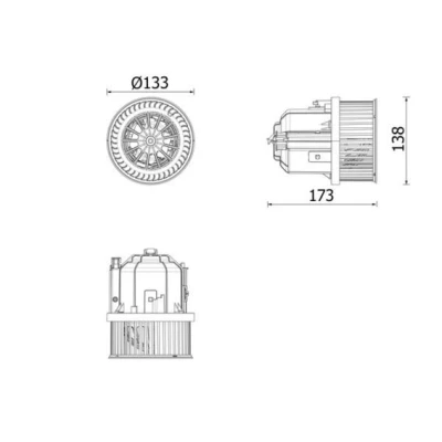 Image de MAHLE ORIGINAL AB 337 000P Pulseur d&#039;Air pour véhicules avec système de climatisation direction à gauche