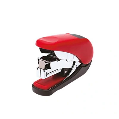 Image de PLUS Japan Agrafeuse à plat Mini avec assistance de force ST 010V jusqu&#039;à 20 feuilles, rouge, agrafes n 10